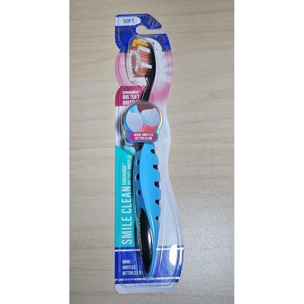 GuruNanda Smile Clean Toothbrush - Big Soft Bristles - 1 Count (Pack of 1)